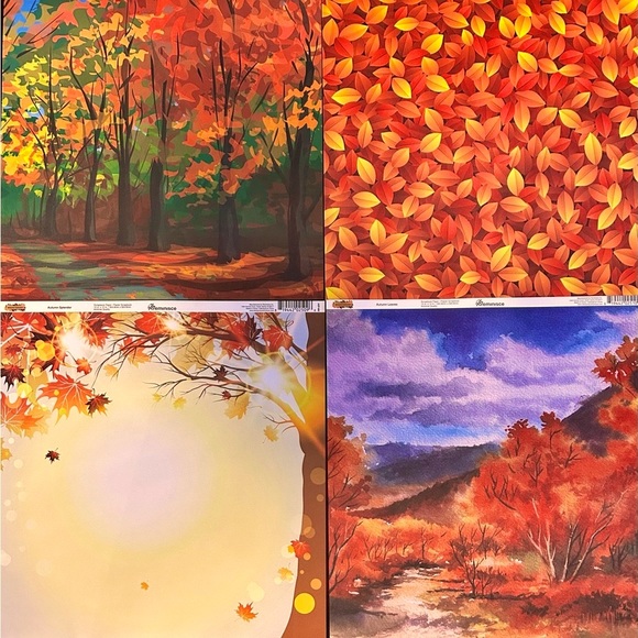 Fall Scrapbooking Pages! 12x12 Premium Card Stock + Sticker Sheet! - Picture 3 of 5